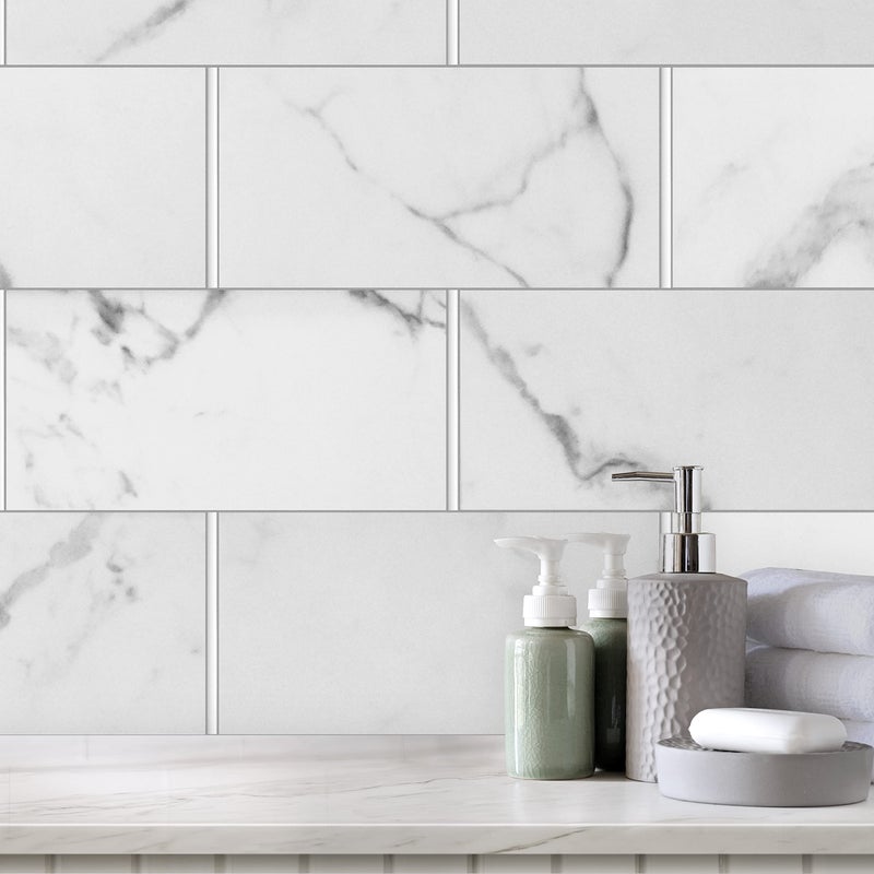 Questech Quarter Round Tile Trim, 1/2 x 12 Inch Corner Shower Tile Edge Trim, Decorative Jolly Tile Liner Cap for Kitchen Backsplash Bathroom Shower, Bright White Polished, 12 Pack - Image 4